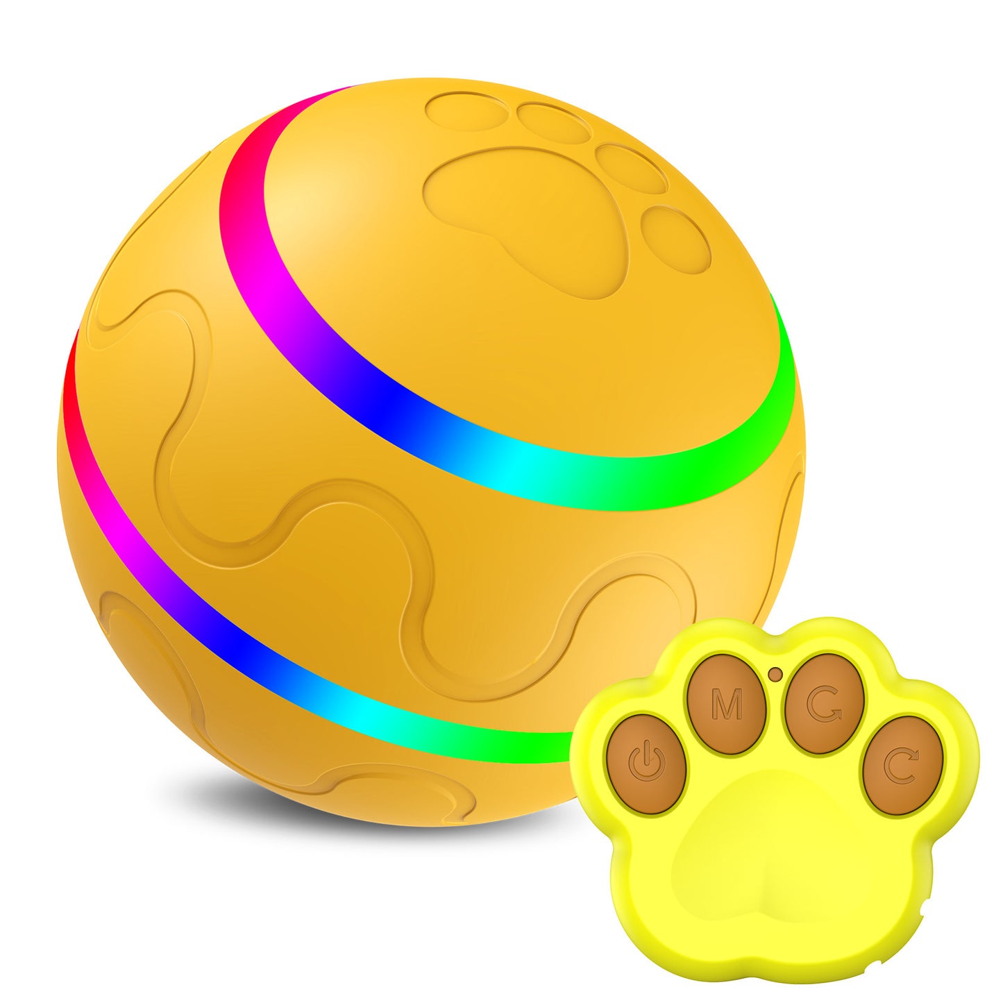Intelligenter Katzenspielball – USB Automatisches Katzenspielzeug mit Bewegungssensor und LED-Licht