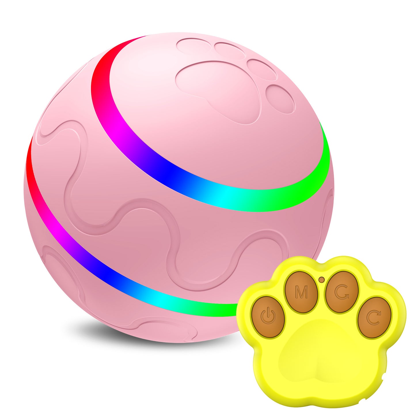 Intelligenter Katzenspielball – USB Automatisches Katzenspielzeug mit Bewegungssensor und LED-Licht