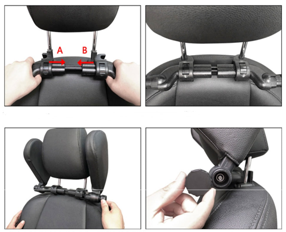 Verstellbare Auto-Kopfstütze | Ergonomisches Nackenkissen für Kinder & Erwachsene | Schlaf- & Reisekissen fürs Auto