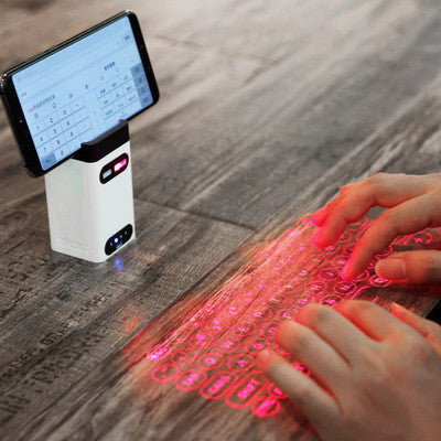 Virtuelle Laser-Tastatur mit Bluetooth & Mausfunktion | Tragbares Keyboard-Projektor-Gadget für Smartphone, Tablet & Laptop
