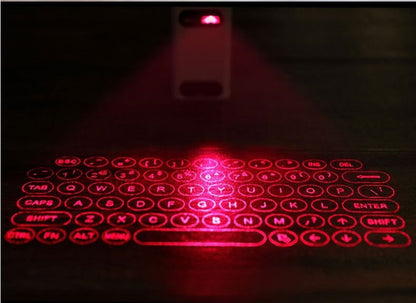 Virtuelle Laser-Tastatur mit Bluetooth & Mausfunktion | Tragbares Keyboard-Projektor-Gadget für Smartphone, Tablet & Laptop