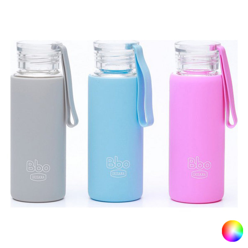 Irisana BBO4 Mini Glasflasche 330 ml – Wiederverwendbare Trinkflasche aus Borosilikatglas