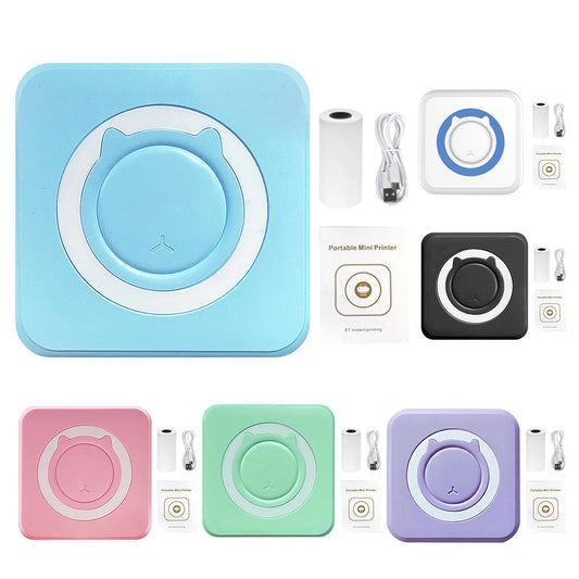 Mini Bluetooth Thermodrucker – Mobiler Inkless Printer für Fotos, Etiketten & Notizen (200 DPI)