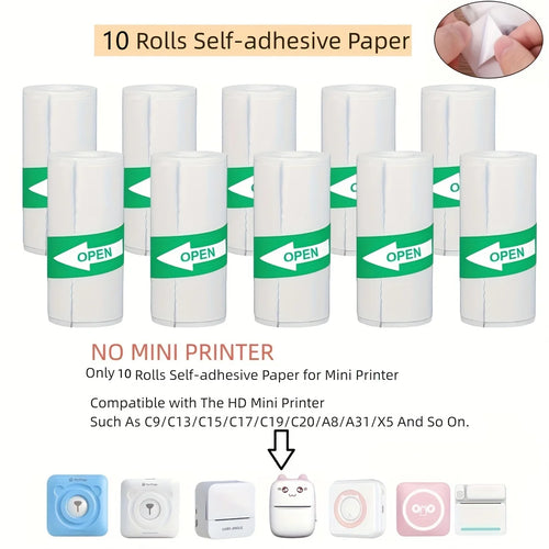 Mini Fotodrucker Bluetooth – Tragbarer HD-Thermodrucker für Etiketten & Fotos