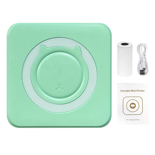 Mini Bluetooth Thermodrucker – Mobiler Inkless Printer für Fotos, Etiketten & Notizen (200 DPI)