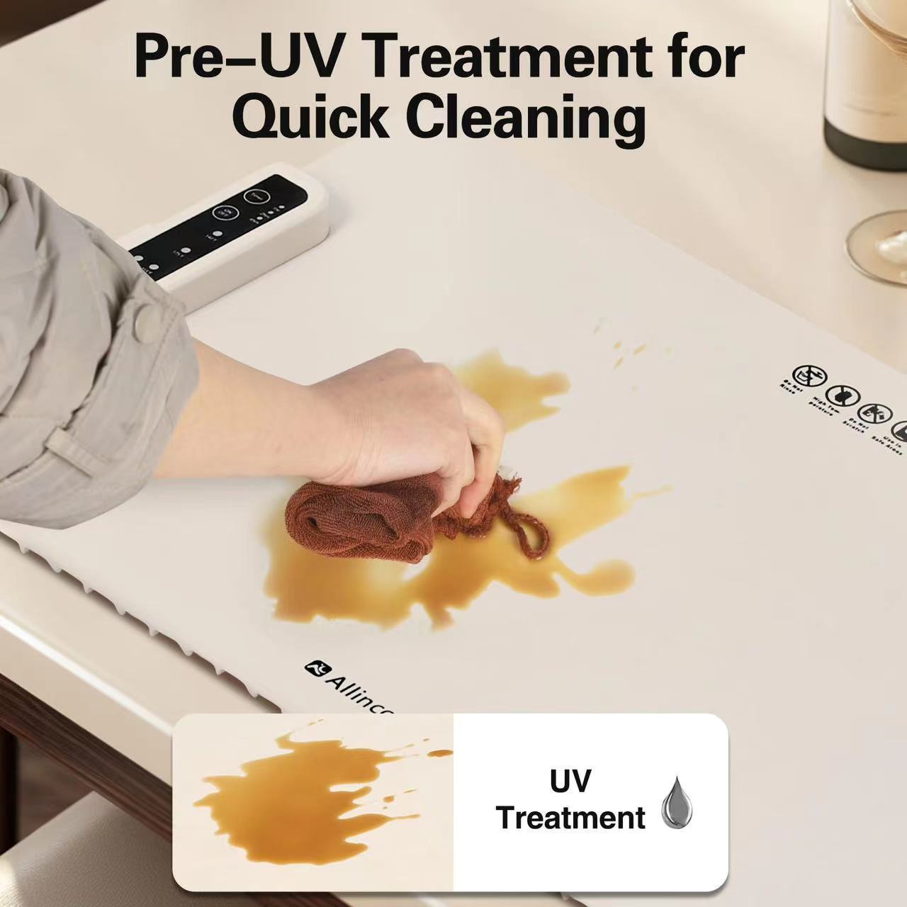 Beheizbare Graphen-Silikonmatte – Wärmematte zum Teig Gären, Essen Warmhalten & Auftauen | Multifunktionale Heizmatte