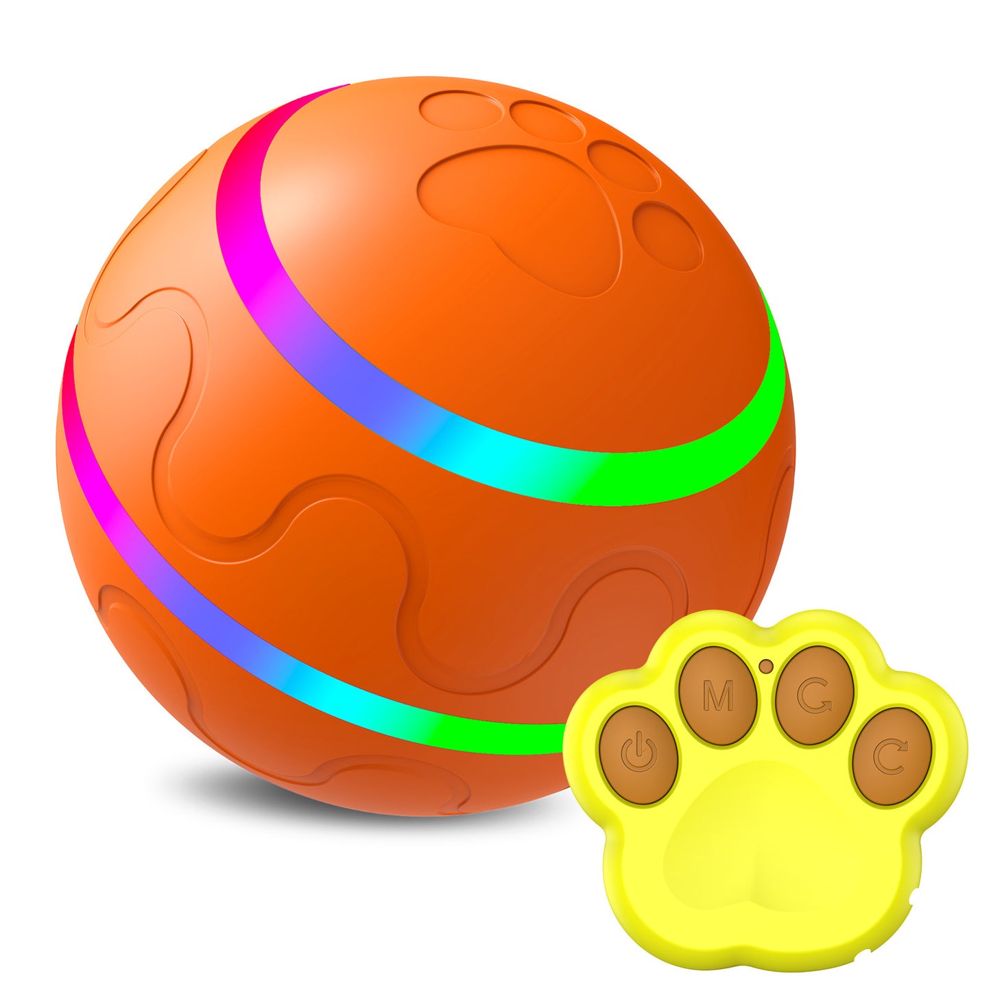 Intelligenter Katzenspielball – USB Automatisches Katzenspielzeug mit Bewegungssensor und LED-Licht