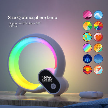 Q Light Atmosphere Lampe – Smart RGB Sonnenaufgangslicht mit App & White Noise